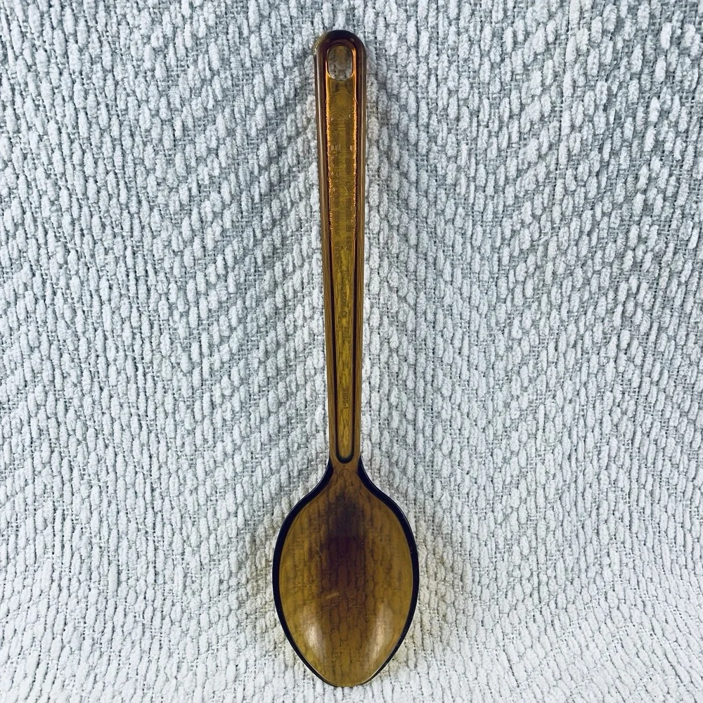 Vintage Ultratemp Serving Spoon Amber Brown Robinson Knife Co‎ Retro Kitchen MCM